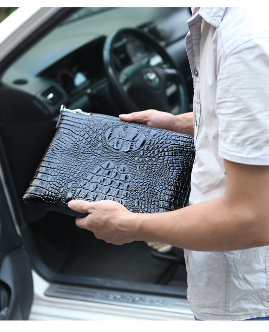 Men's Clutch File Business Horizontal Top Layer Men's Handbags