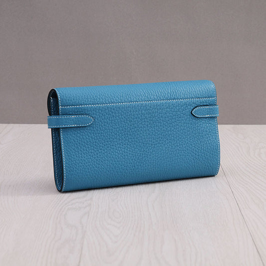 Women's Leather Long First Layer Cowhide Clutch Ladies Wallets