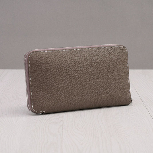 Women's Genuine Leather Long Thin Cowhide Billfold Ladies Wallets