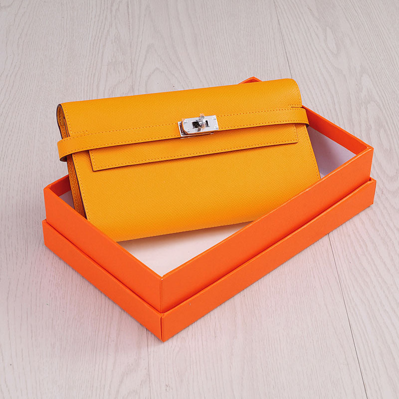 Women's Print First Layer Cowhide Clutch For Ladies Wallets