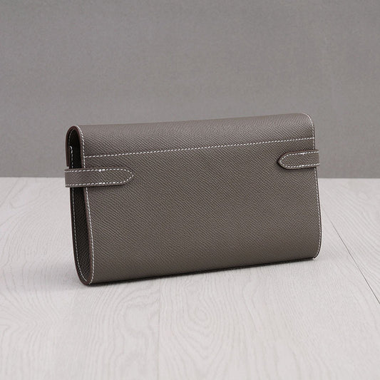Women's Print First Layer Cowhide Clutch For Ladies Wallets