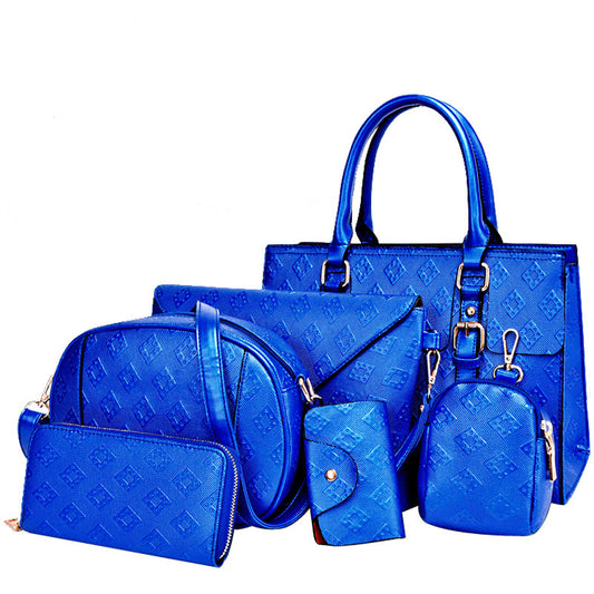 Women's Fashion Diamond Plaid Set Mother Handbags