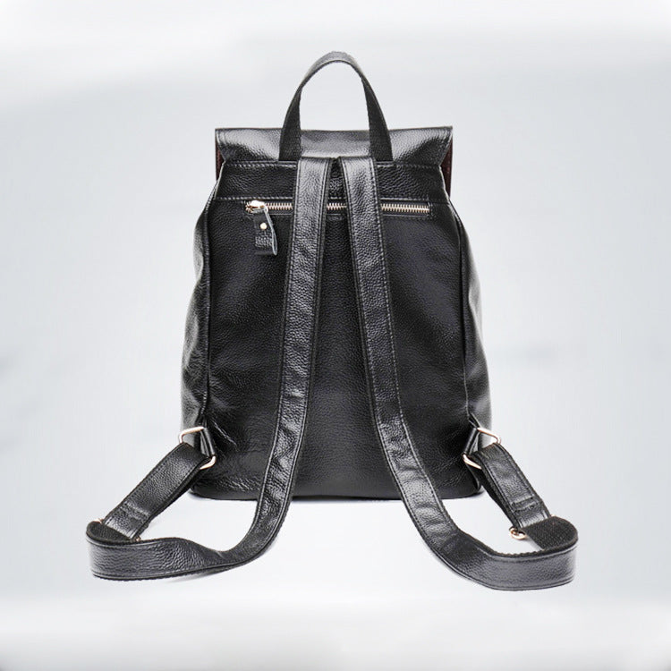 Women's Genuine Leather First Layer Cowhide Classic Backpacks