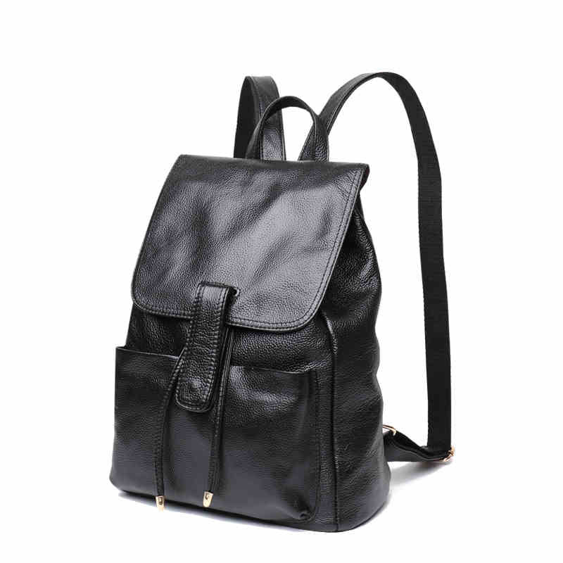 Women's Genuine Leather First Layer Cowhide Classic Backpacks