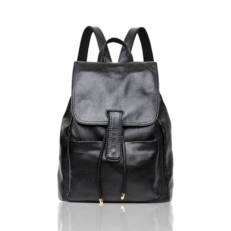 Women's Genuine Leather First Layer Cowhide Classic Backpacks