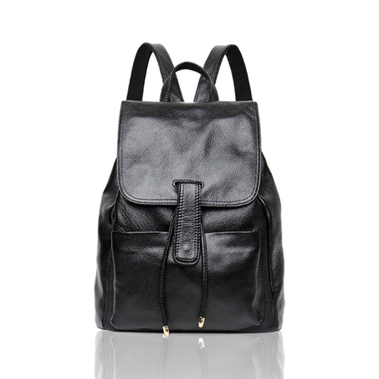Women's Genuine Leather First Layer Cowhide Classic Backpacks
