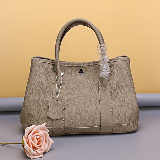 Women's Lychee Pattern Vintage Stylish Genuine Leather Handbags