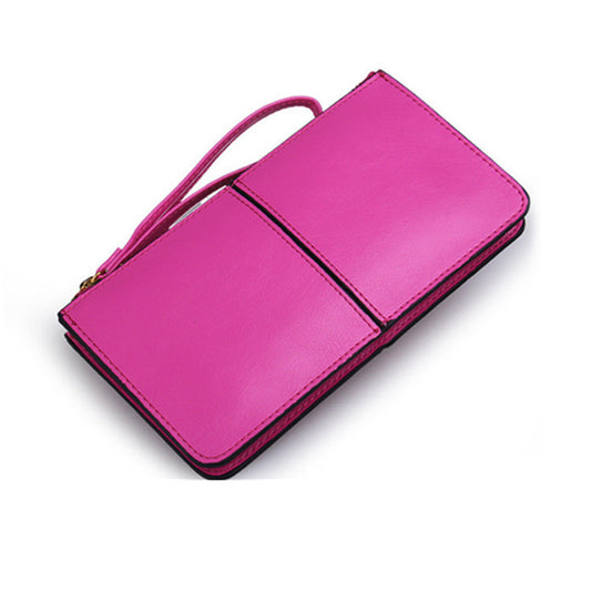 Long Zipper Genuine Leather Hand-held Fashion Ladies Wallets