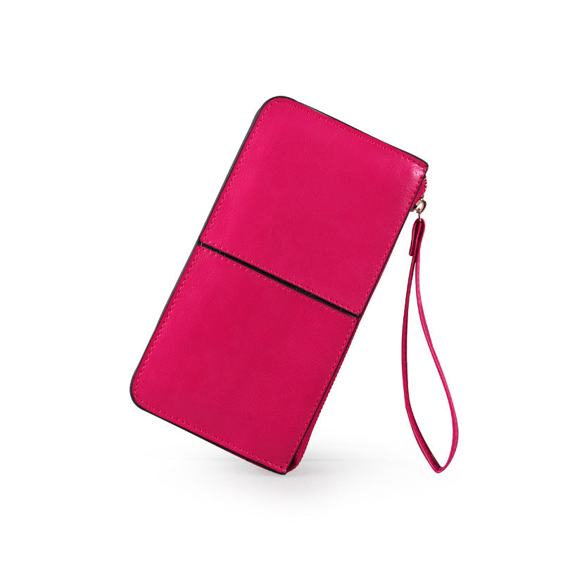 Women's Magazine Style Korean Long Cowhide Genuine Ladies Wallets