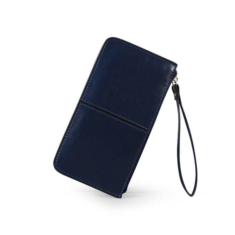 Women's Magazine Style Korean Long Cowhide Genuine Ladies Wallets