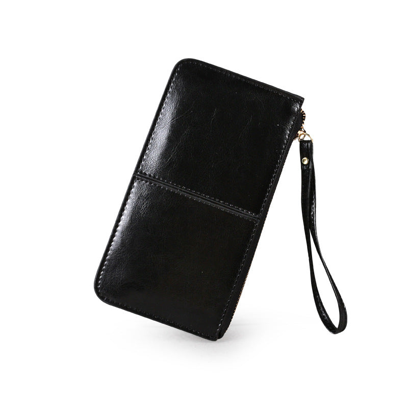 Women's Magazine Style Korean Long Cowhide Genuine Ladies Wallets