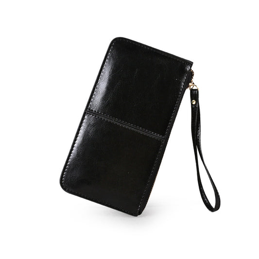 Women's Magazine Style Korean Long Cowhide Genuine Ladies Wallets
