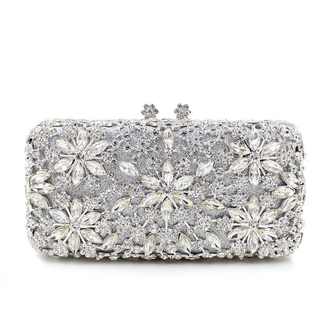 Women's Rhinestone Hollow Metal Crystal Dinner Diamond Evening Bags