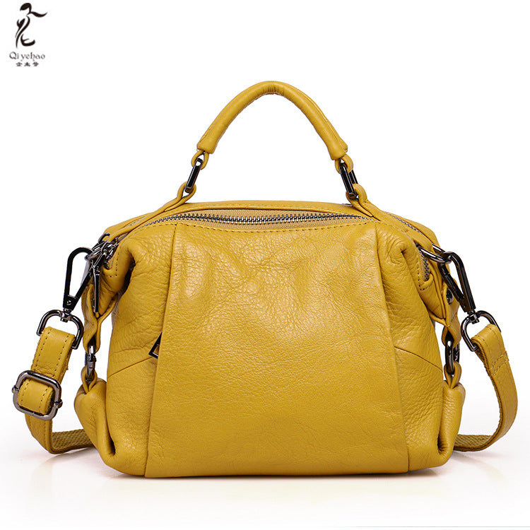 Women's Genuine Leather Lady's Portable First Layer Handbags