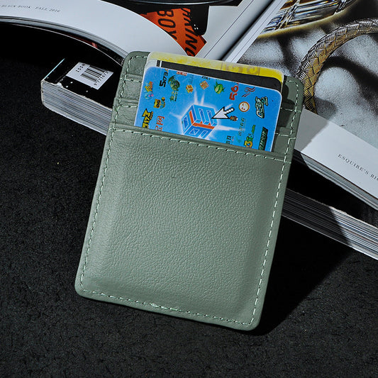 Men's Crazy Horse Skin Cowhide Retro Multiple Card Holder