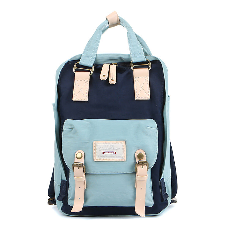 Contrast Color Canvas Fresh Leisure Portable Backpacks