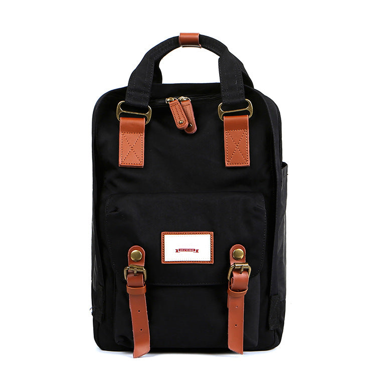 Contrast Color Canvas Fresh Leisure Portable Backpacks