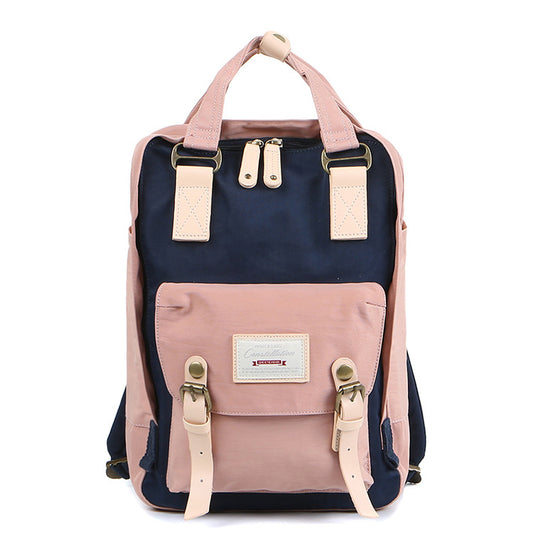 Contrast Color Canvas Fresh Leisure Portable Backpacks