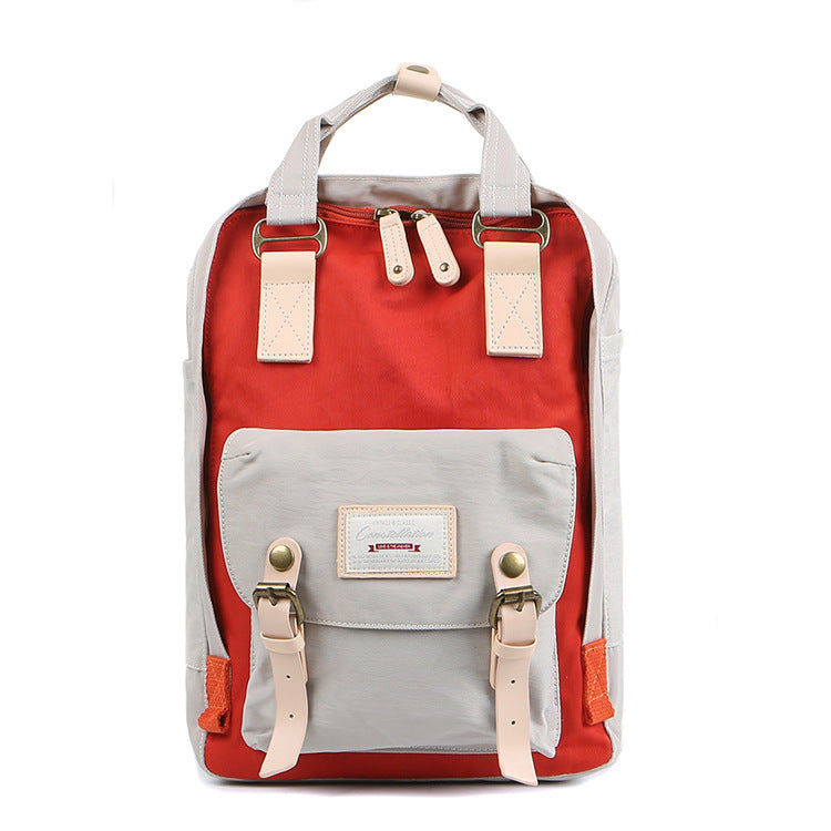 Contrast Color Canvas Fresh Leisure Portable Backpacks