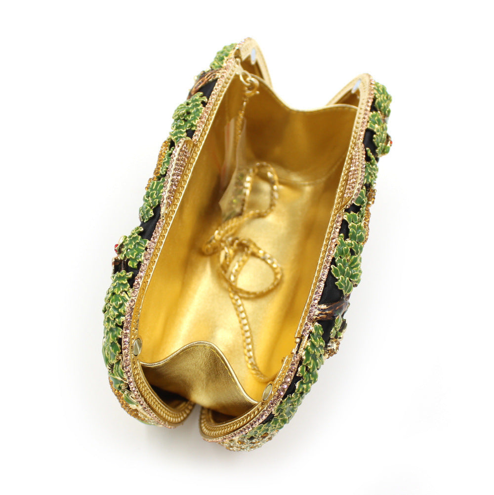 Hollow Metal Crystal Dinner Drop Oil Evening Bags