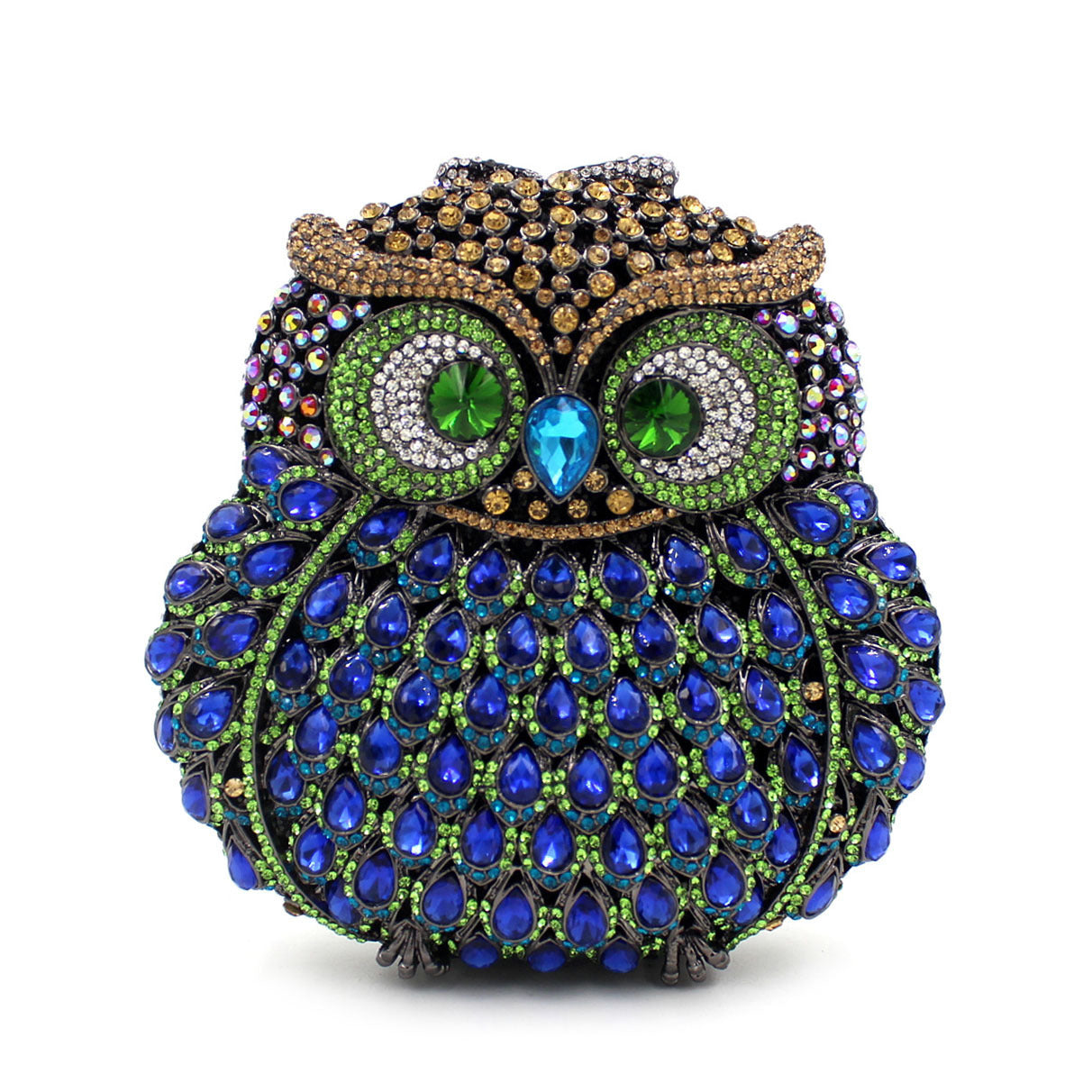 Women's Owl Rhinestone Hollow Metal Crystal Dinner Evening Bags