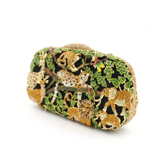 Hollow Metal Crystal Dinner Drop Oil Evening Bags