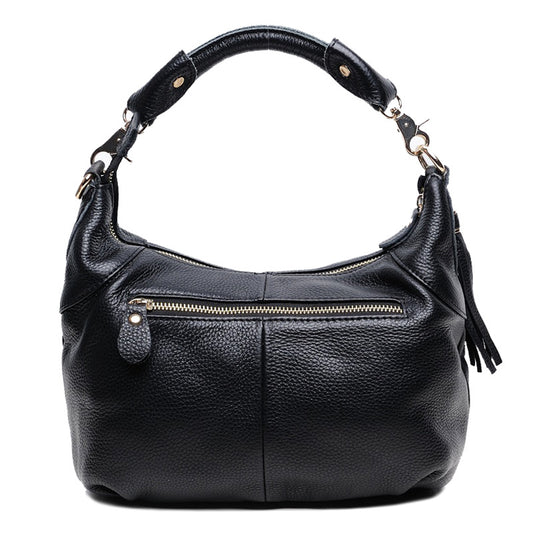 Women's Retro Fashion Portable Tassel Leather Shoulder Bags