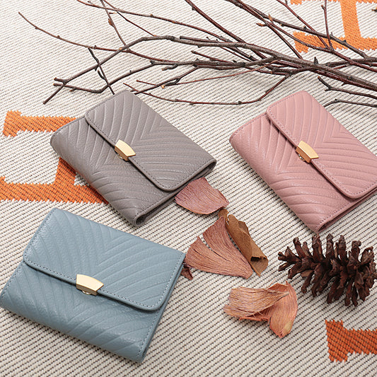 Style First Layer Cowhide Long Large Capacity Ladies Wallets