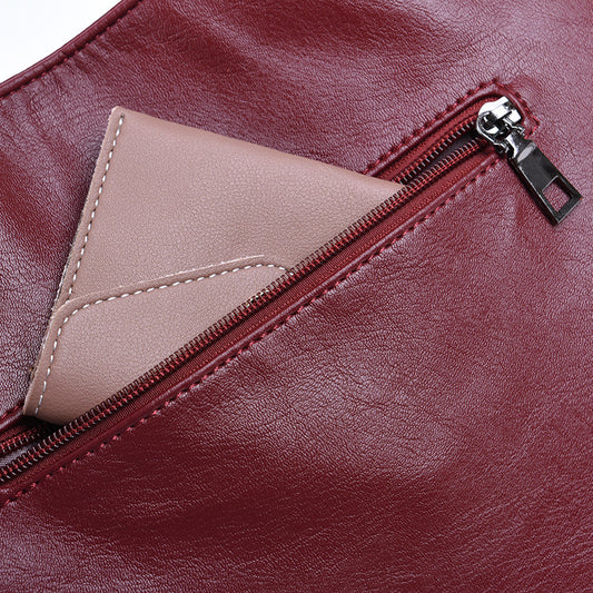 Women's Tassel Stitching Soft Leather Mother Crossbody Bags