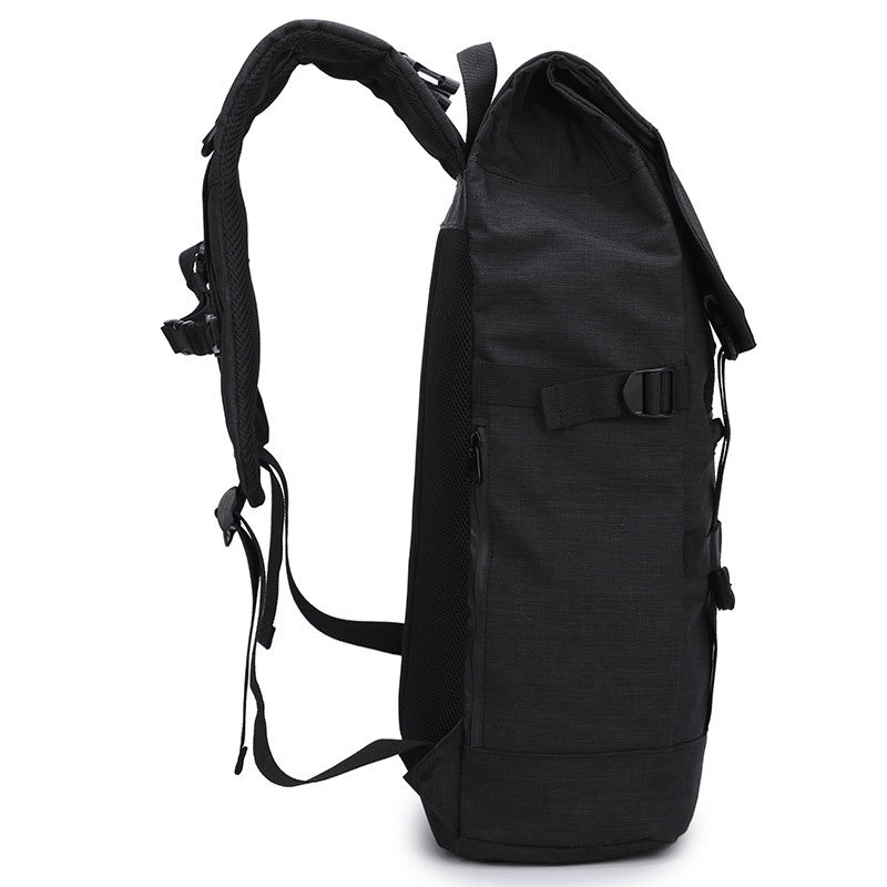 Men's Fashion Roll Cover Waterproof Trendy Leisure Backpacks