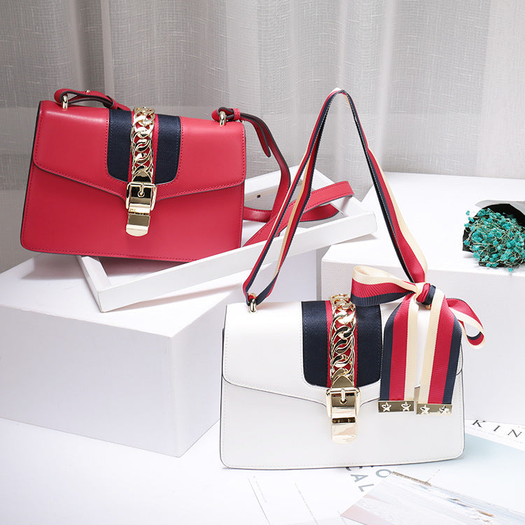 Cowhide Single Bow Fashion Korean Cattle Shoulder Bags