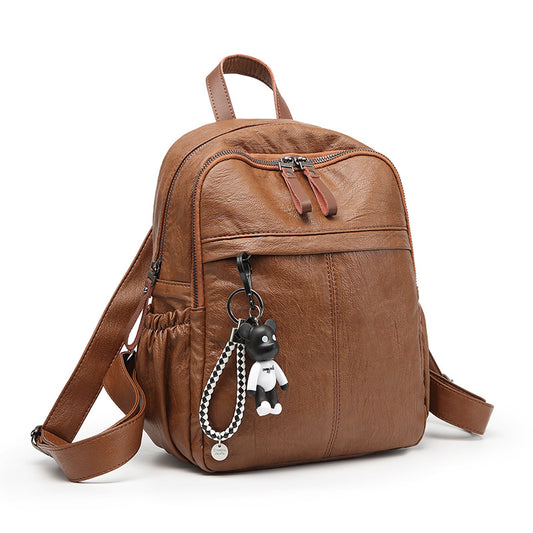 Fashion Korean Style Genuine Leather Trendy Backpacks