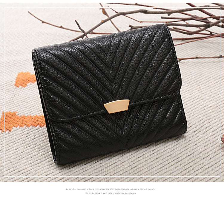 Style First Layer Cowhide Long Large Capacity Ladies Wallets