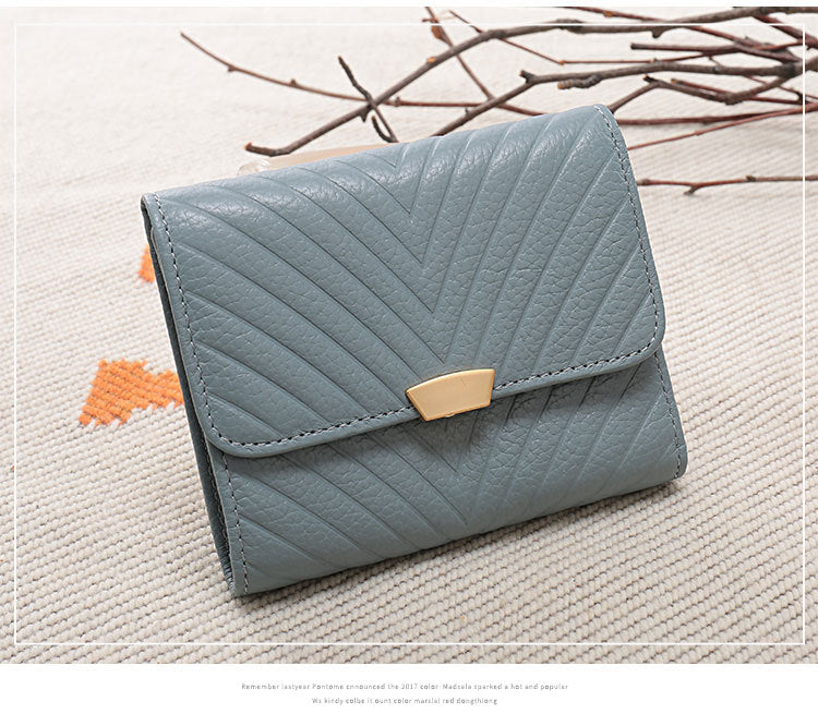 Style First Layer Cowhide Long Large Capacity Ladies Wallets