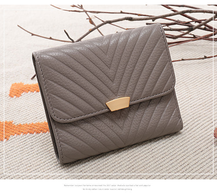 Style First Layer Cowhide Long Large Capacity Ladies Wallets