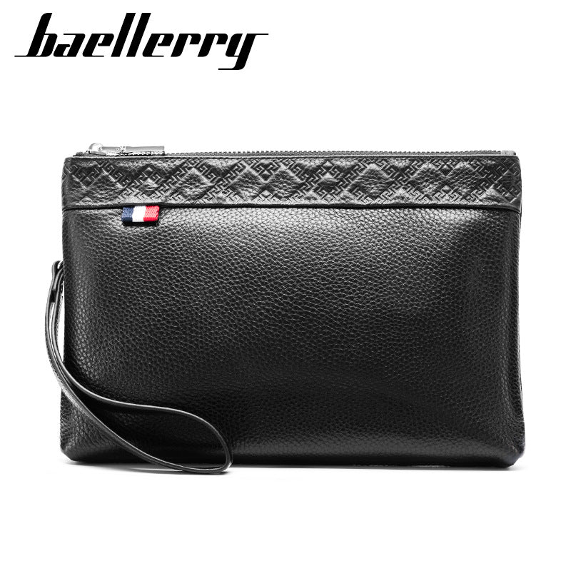 Men's Cowhide Clutch Business Envelope Large Capacity Men's Wallets