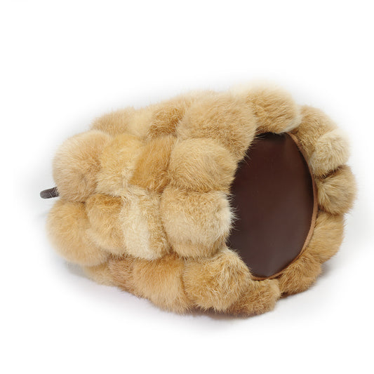 Unique Stylish Rabbit Fur Ball Rex Handbags