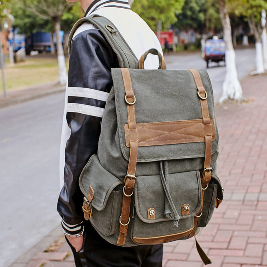 Women's & Men's & S. C. Cotton Retro Canvas Backpacks