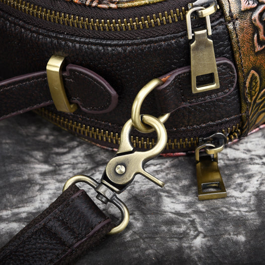 Women's Rose Hand-rub Color Genuine Leather Fashion Shoulder Bags
