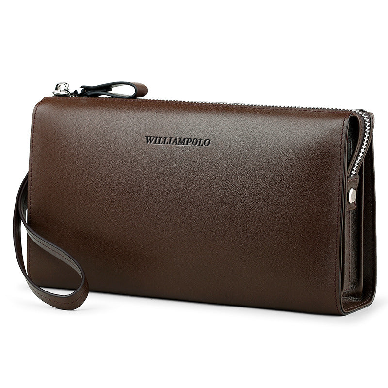 Men's Paul Clutch First Layer Cowhide Business Men's Handbags