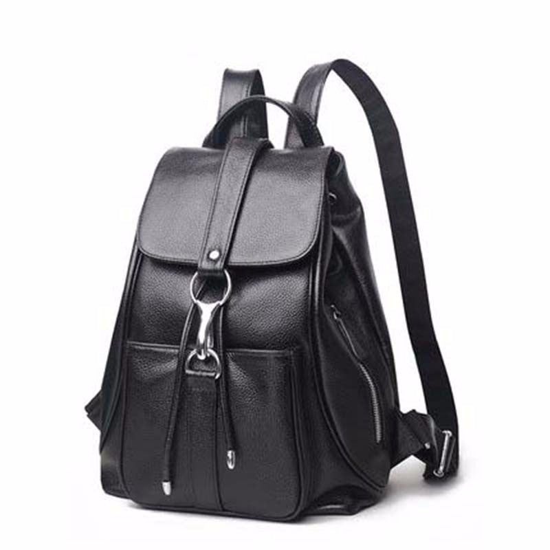 Women's Style Cowhide Fashion Soft Leather Genuine Backpacks