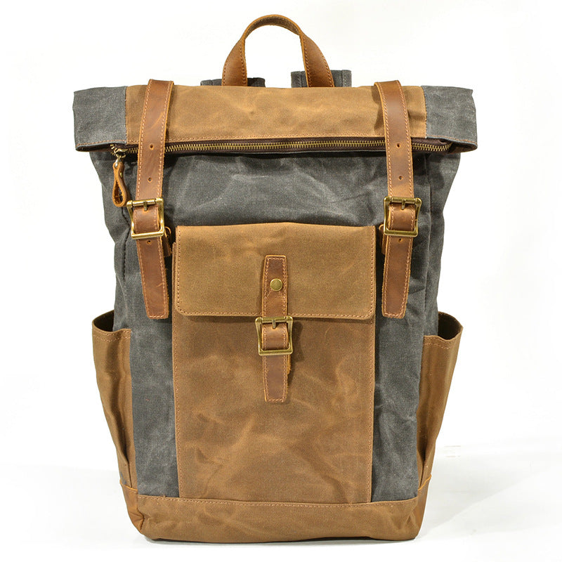 Fashion Canvas Retro Neutral Waterproof Oil Backpacks