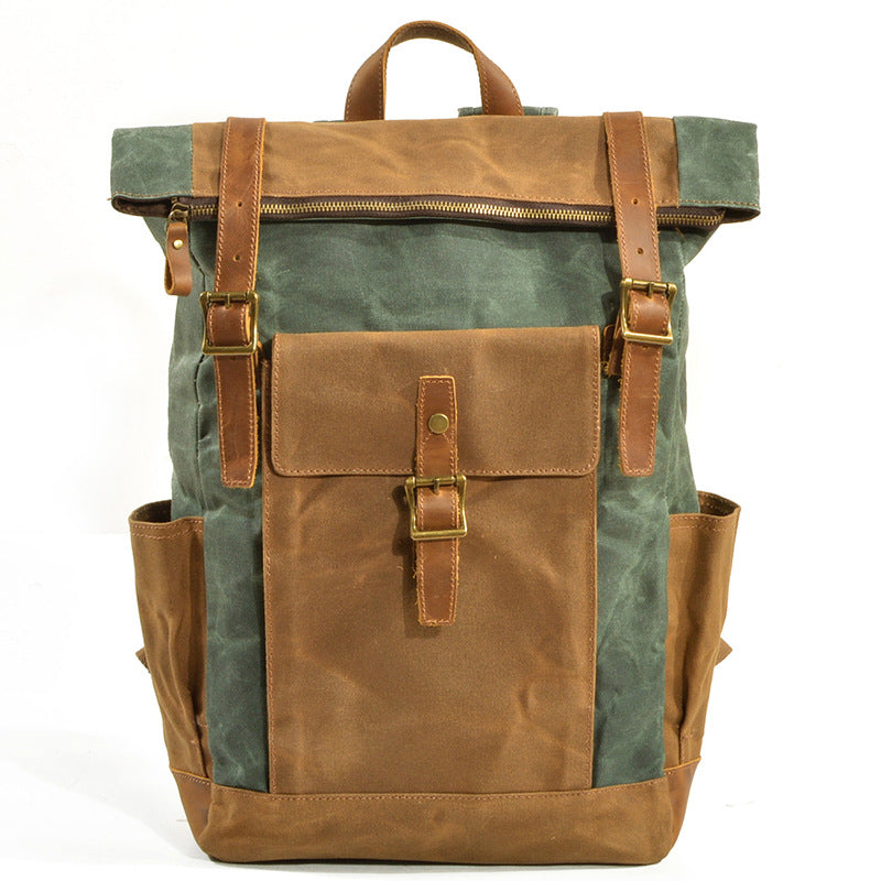 Fashion Canvas Retro Neutral Waterproof Oil Backpacks