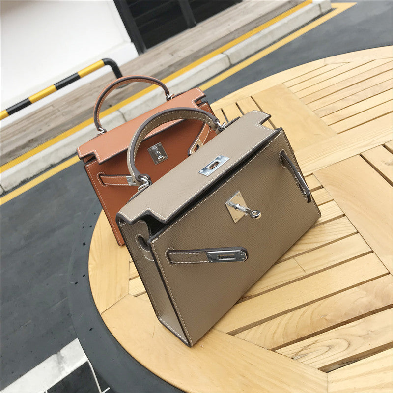 Elegant Palm Print Kelly Lady's Sier Handbags