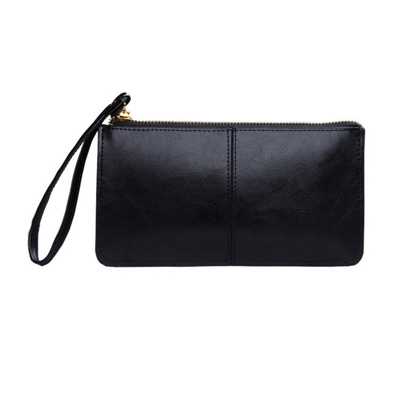Long Zipper Genuine Leather Hand-held Fashion Ladies Wallets