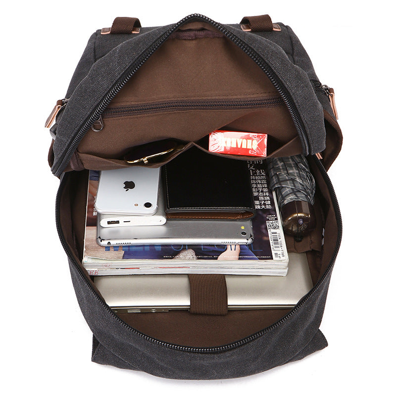 Charming Men's Large Capacity Canvas Computer Backpacks