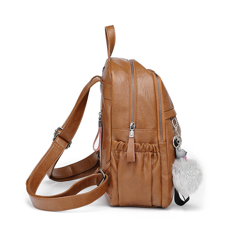 Women's Trendy Leisure With Bear Ornaments Backpacks