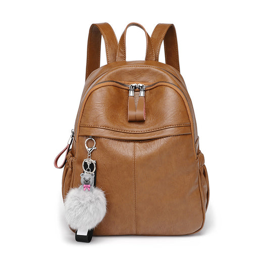Women's Trendy Leisure With Bear Ornaments Backpacks