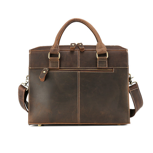 Men's Horse Leather Horizontal Retro Top Layer Men's Handbags