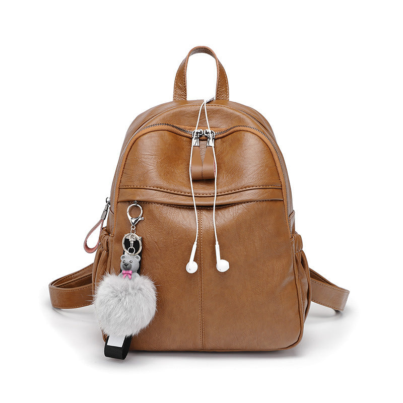 Women's Trendy Leisure With Bear Ornaments Backpacks